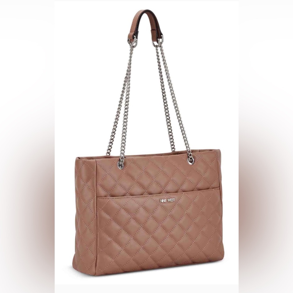 Nine West Quilted Tan Shoulder Bag